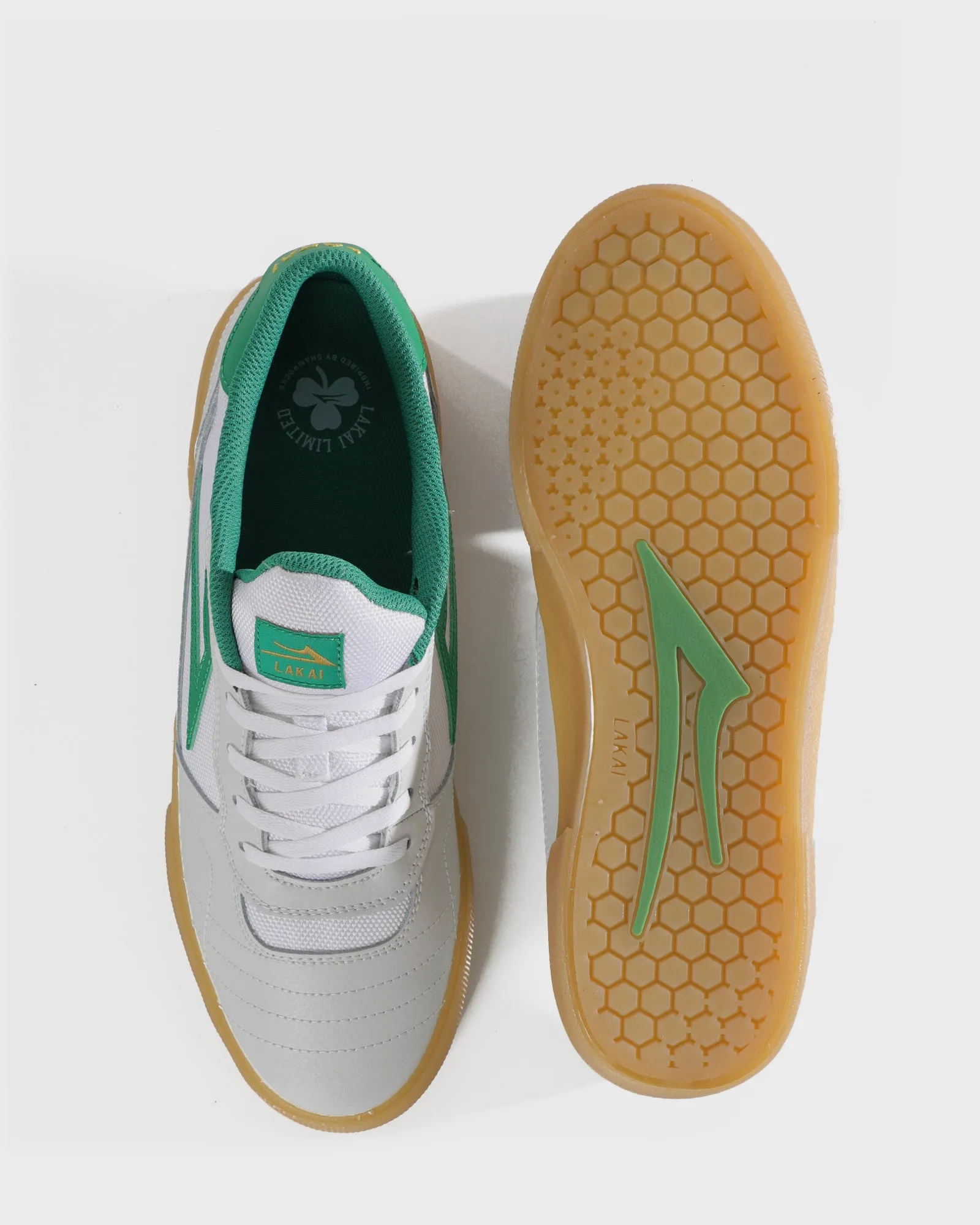 orthopedic Free Pace Cambridge - White/Green Leather