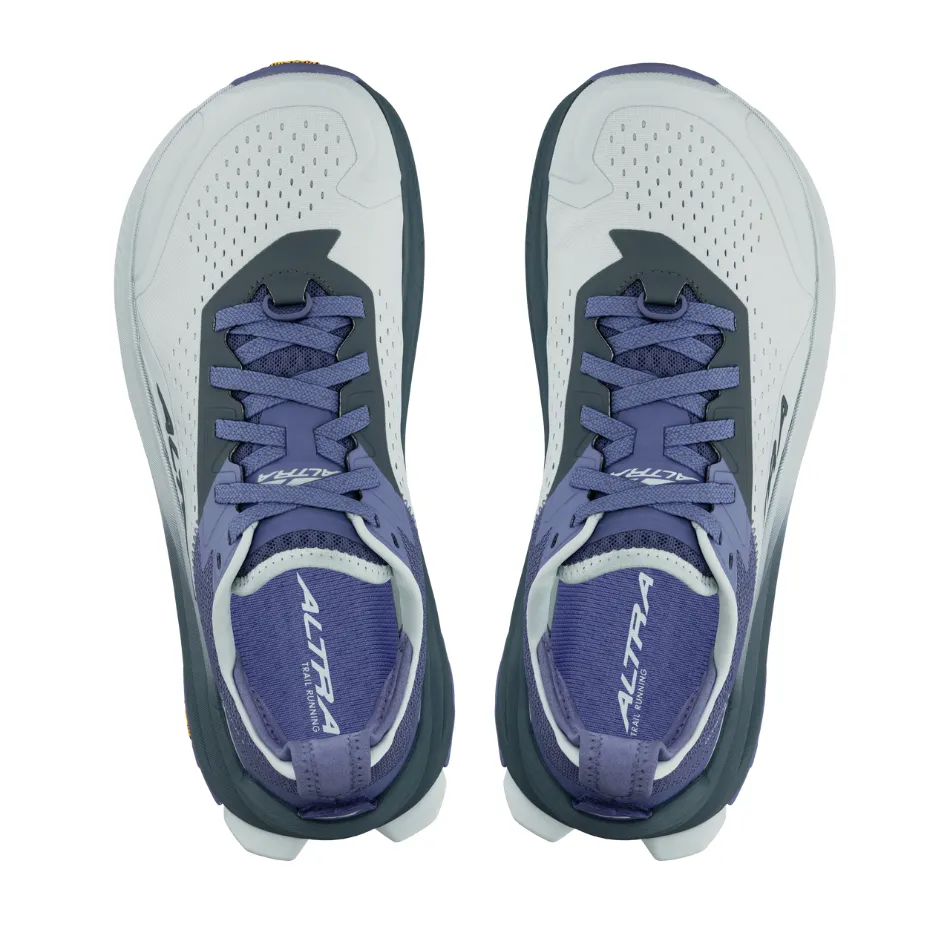 Altra Women's Olympus 6 Running Shoes in Gray/Blue AW25 Shock - absorbing foam track - field running shoes