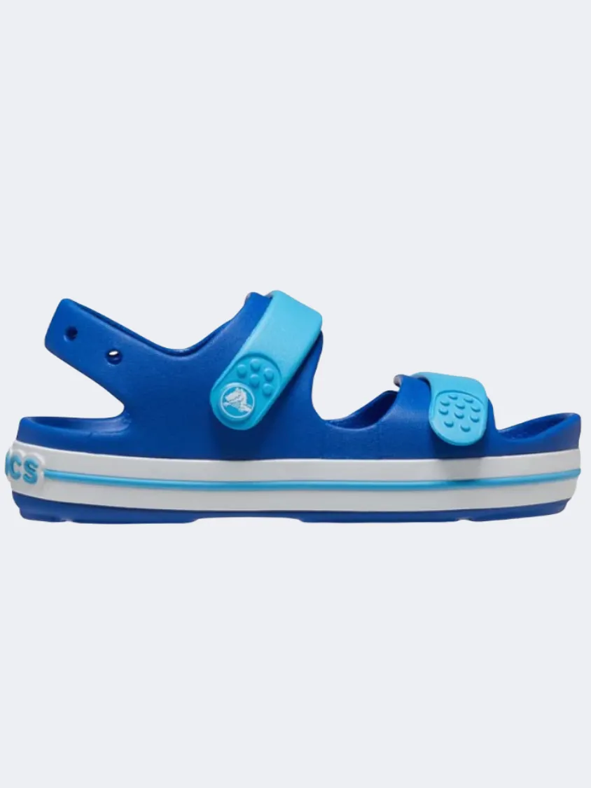 Silver Shine Winter Warm Crocs Crocband Cruiser Kids Lifestyle Sandals Blue Bolt/Venetian
