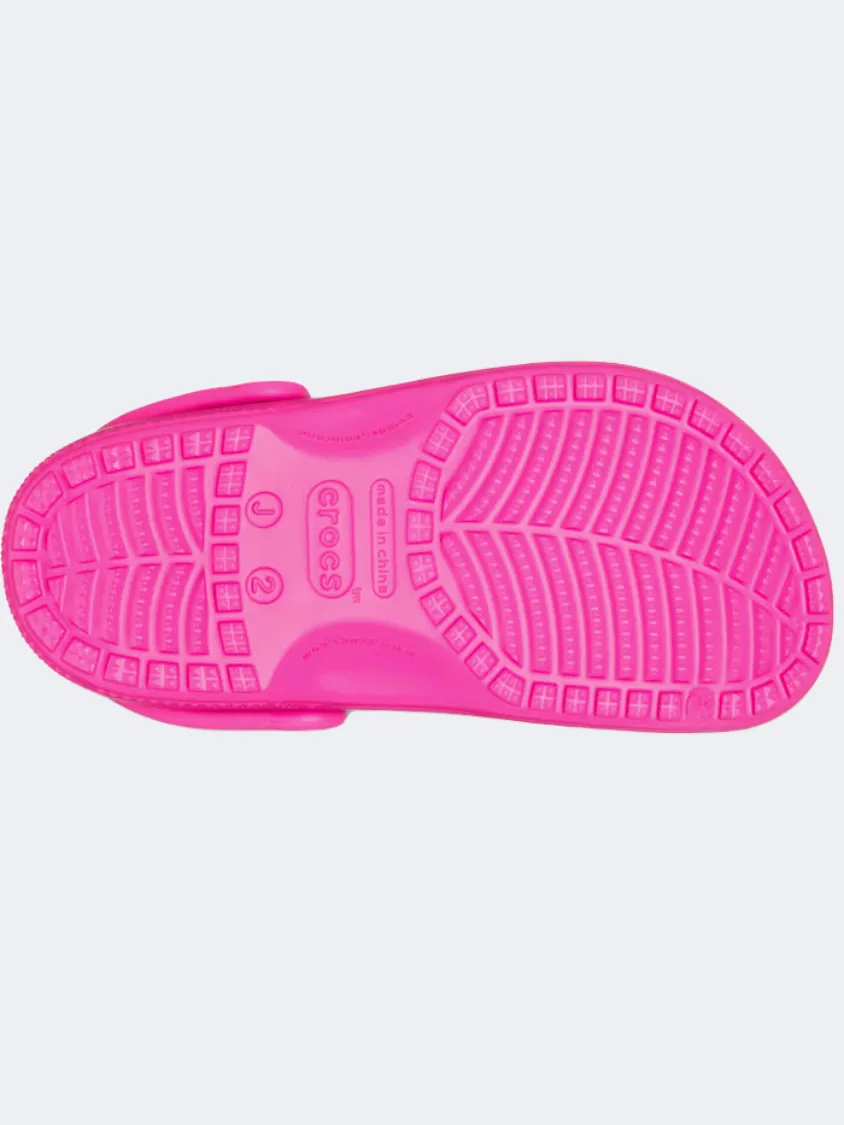 Kind Glow Reinforced toe Crocs Classic Clog Kids-Unisex Lifestyle Slippers Pink Crush