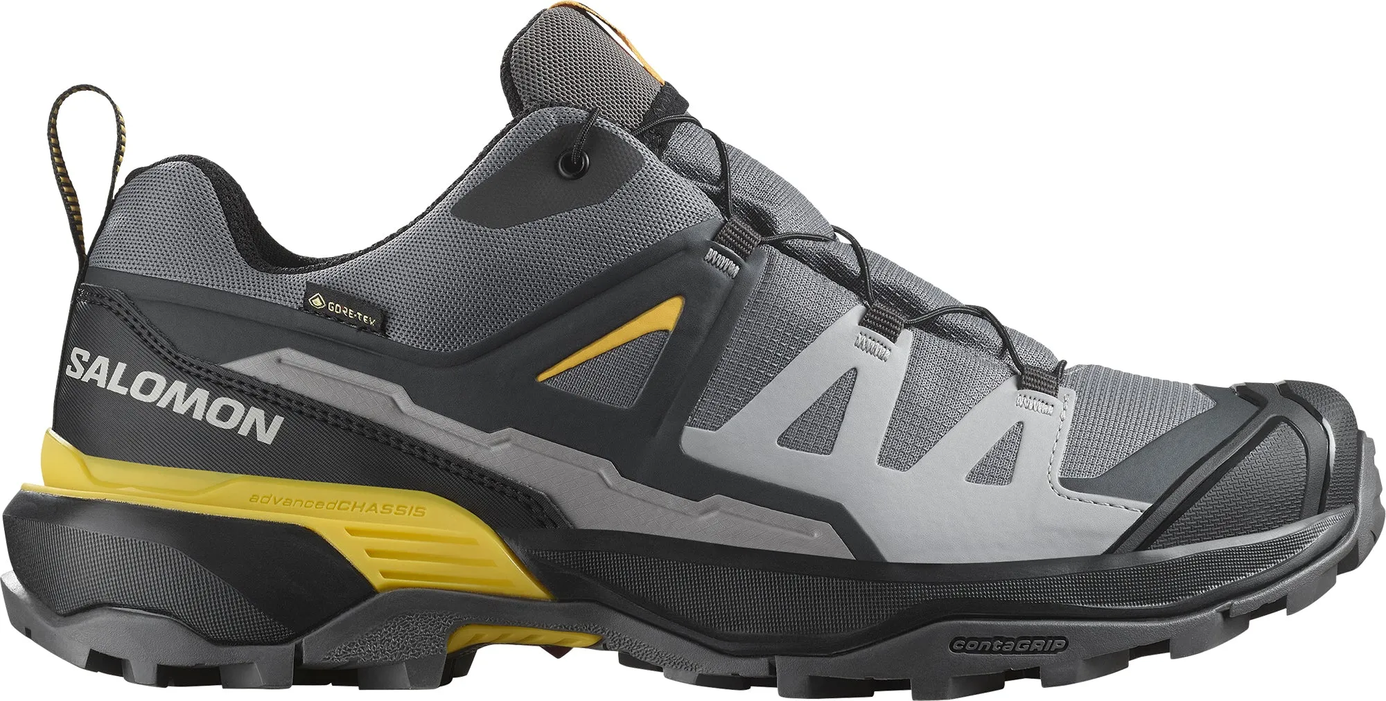 Secure Lacing Salomon X Ultra 360 GORE-TEX Mens Walking Shoes - Grey