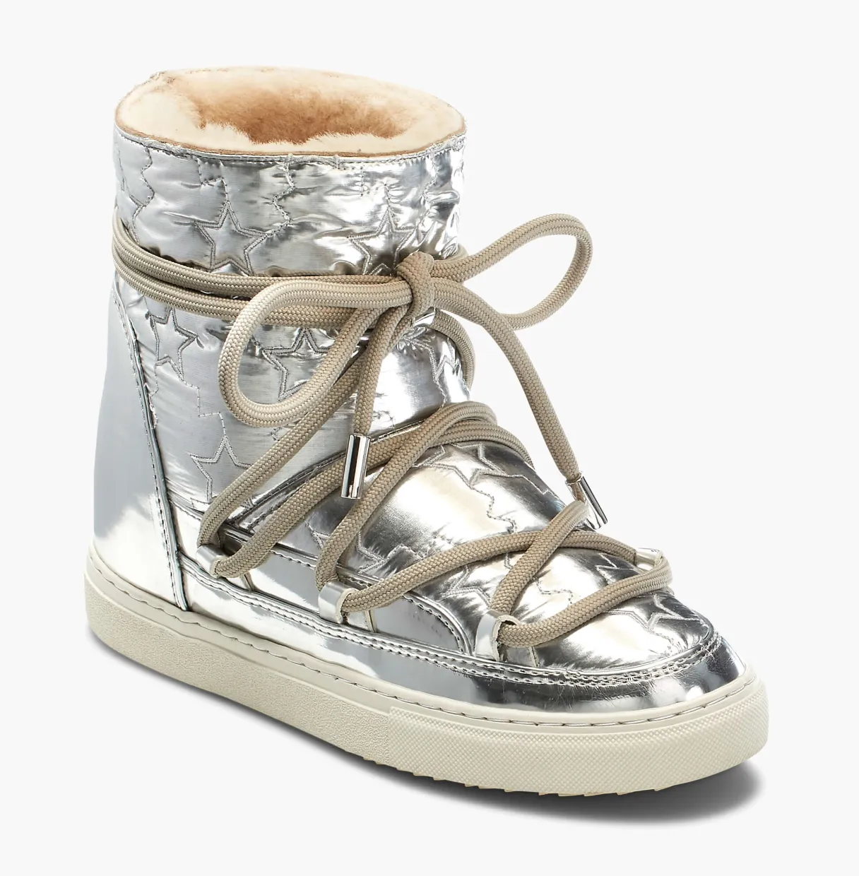 INUIKII Bomber Star Silver Boots Chilly Adventure