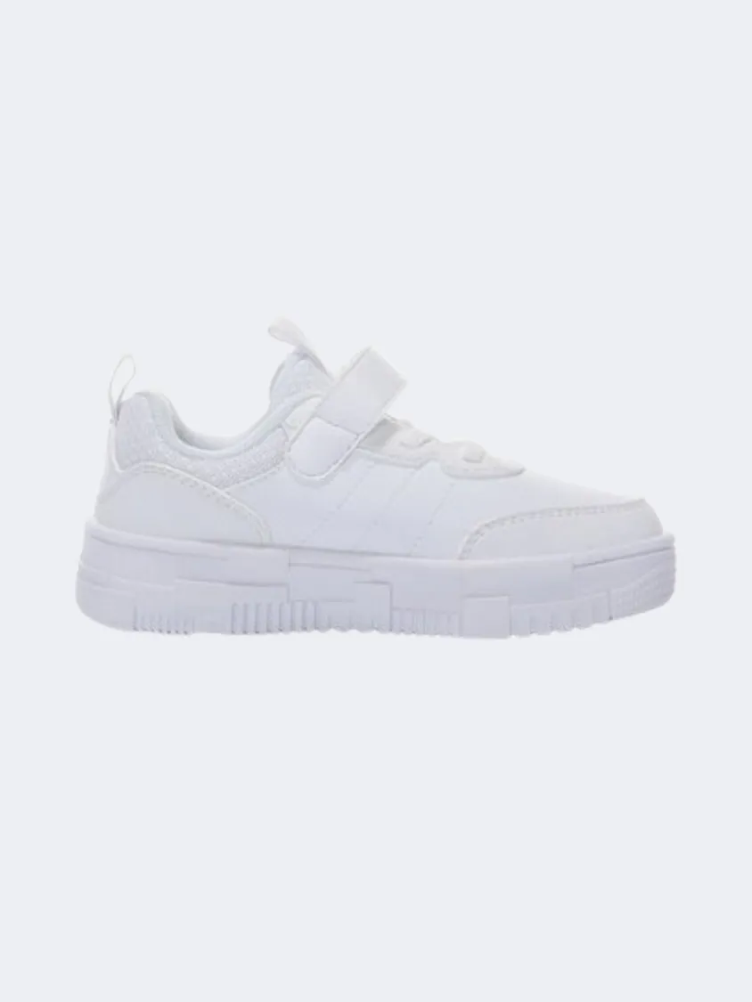 Erke Skateboard Ps-Boys Lifestyle Shoes White Cotton Base Rain Step