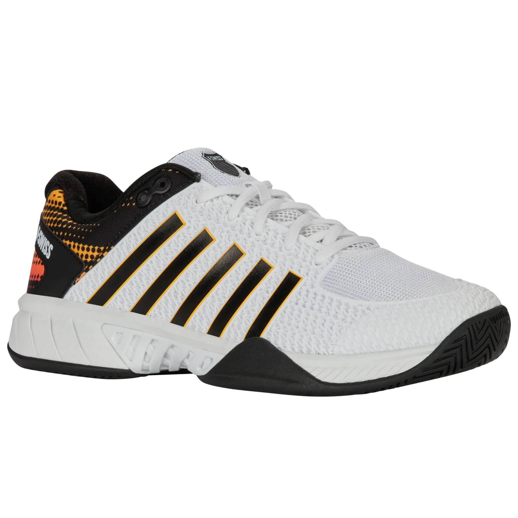 Breathable Upper K Swiss Express Light All Court Mens Pickleball Shoes - White / Daffodil