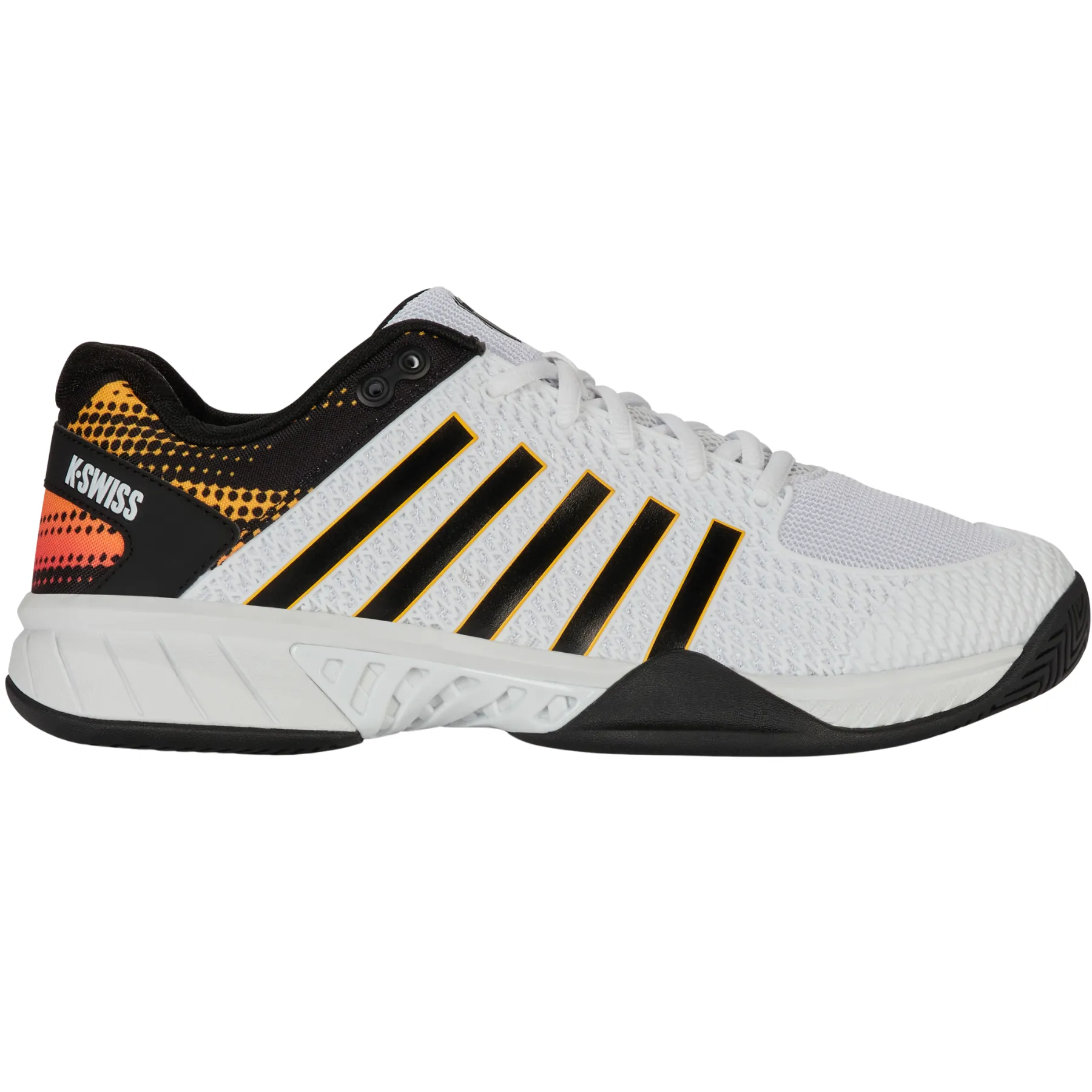Training Style Tread Pattern K Swiss Express Light All Court Mens Pickleball Shoes - White / Daffodil