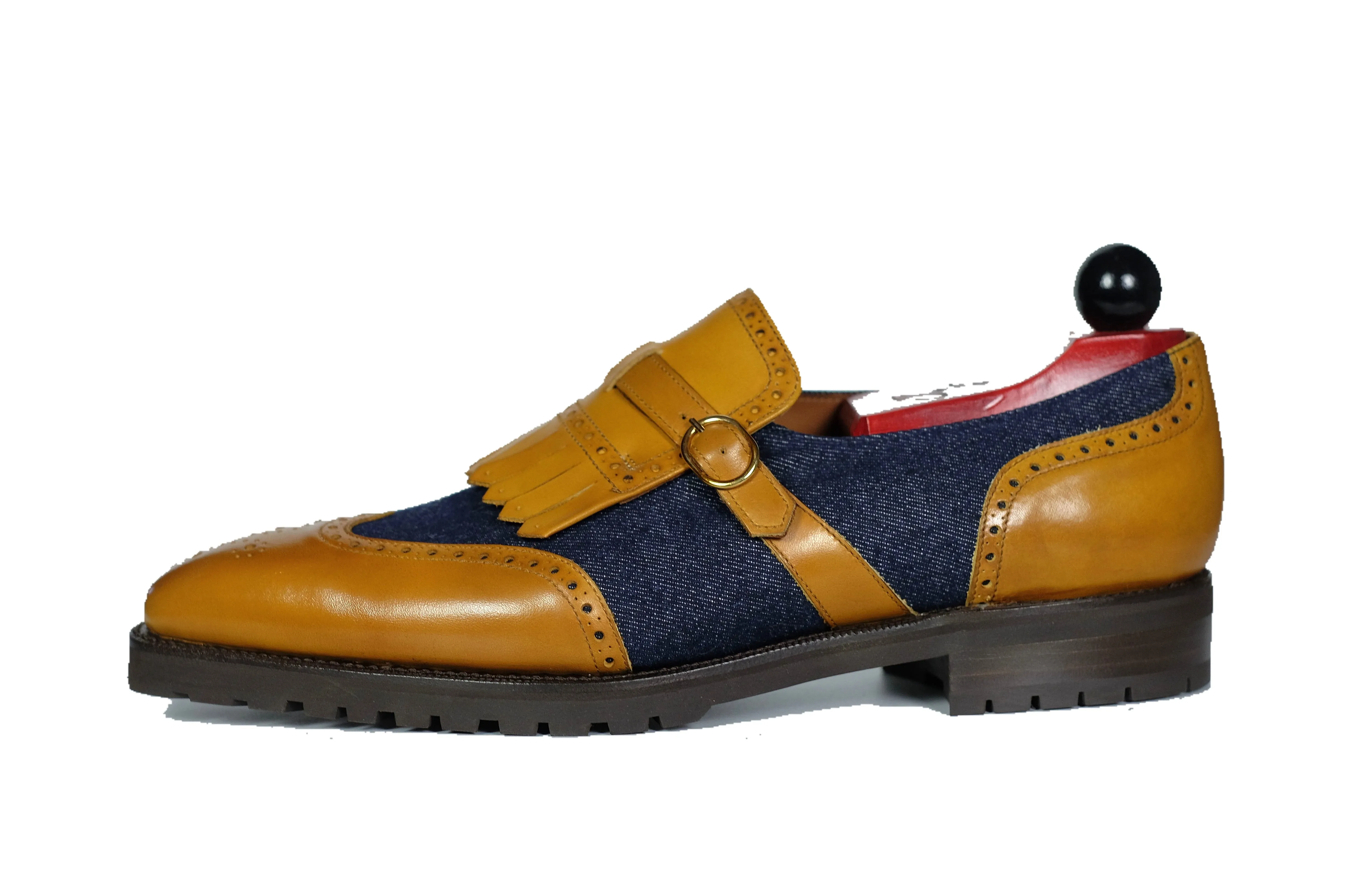 Camano MTO - Shaded Tan Calf / Denim Icon Edge Shock Ease