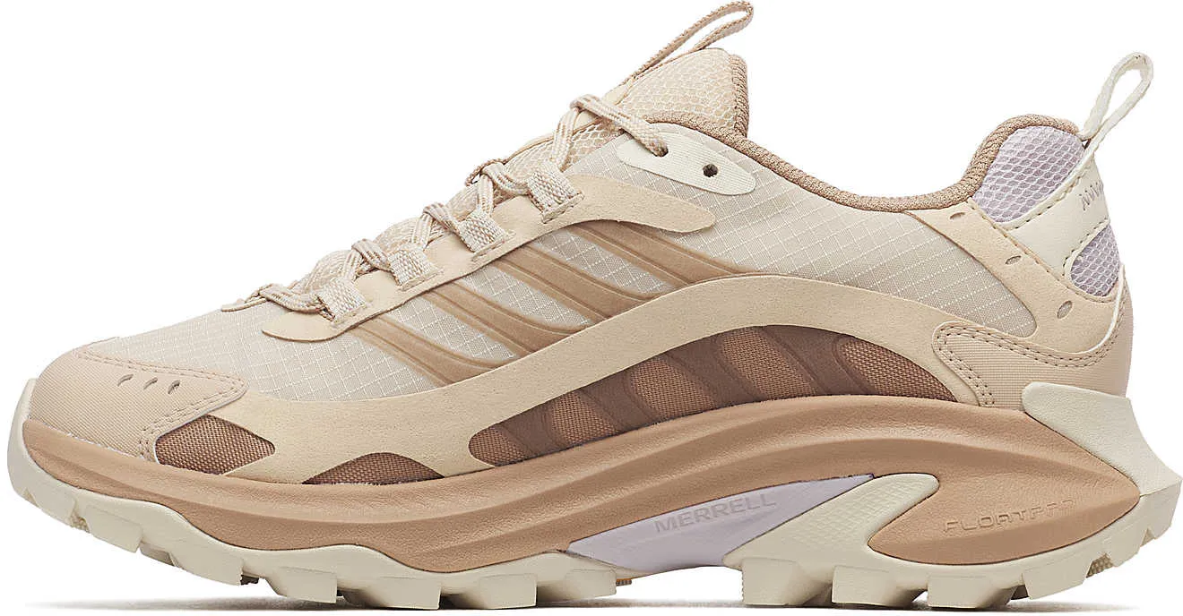 Long Hike Support Lace Up Merrell Moab Speed 2 GORE-TEX Womens Walking Shoes - Beige