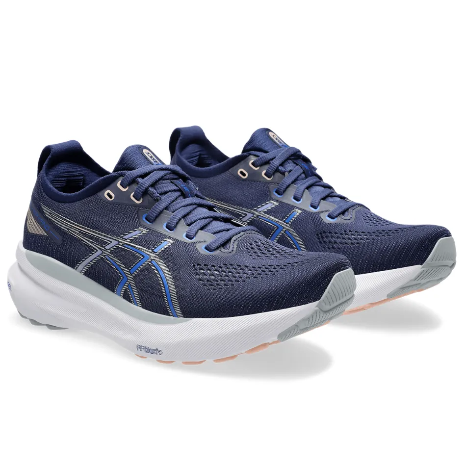 hunting shoes Shock Absorbing Sole ASICS Women's Gel-Kayano 31 Running Shoes in Indigo Blue/Pure Silver SS25