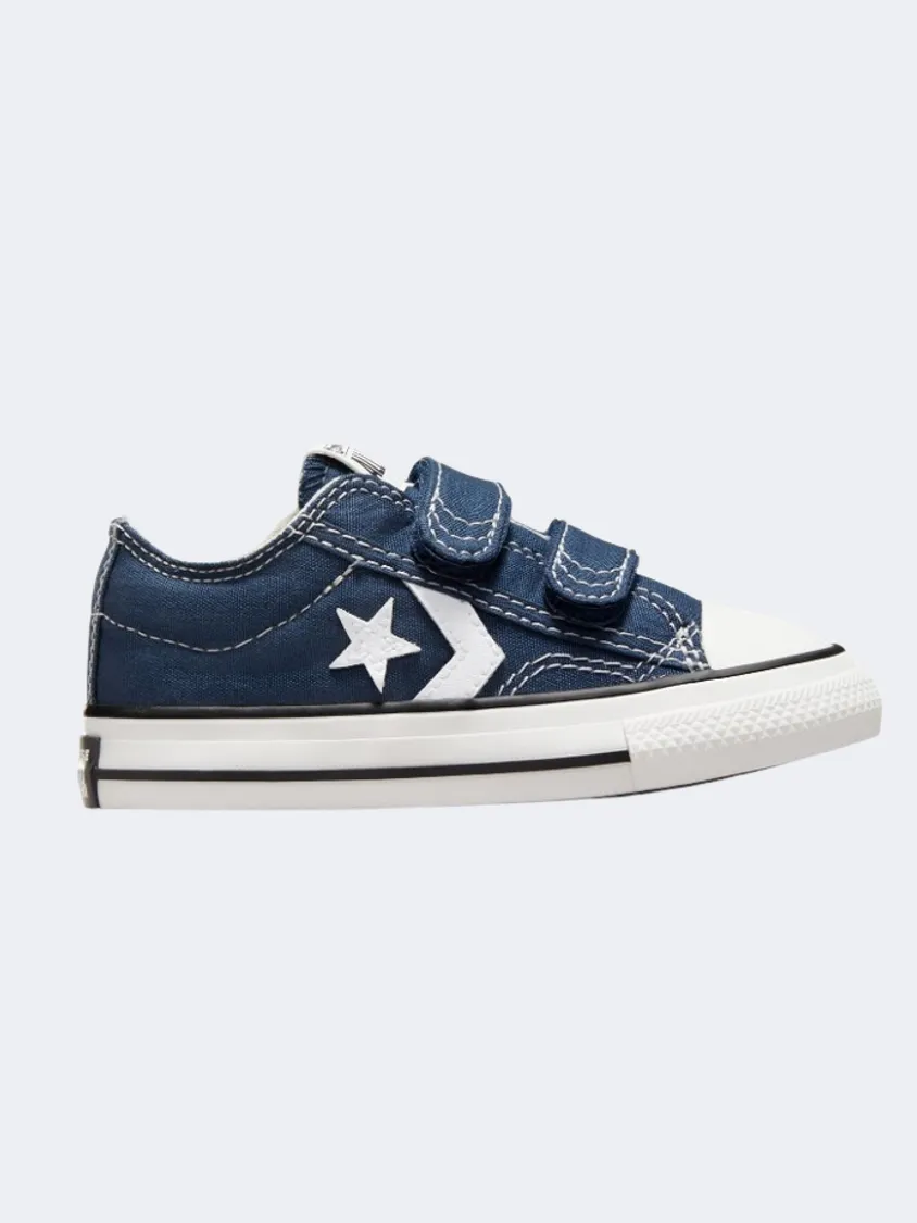 Bright Gold Converse Star Player 76 2V Foundational Infant Lifestyle Shoes Navy