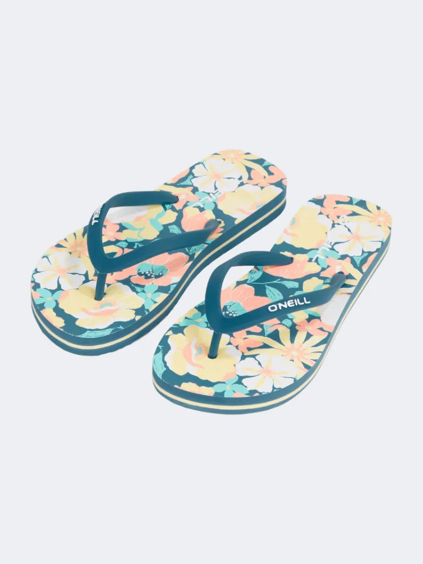 Craftsmanship Scandi Clean Oneill Profile Graphic Girls Beach Slippers Blue Santa Monica