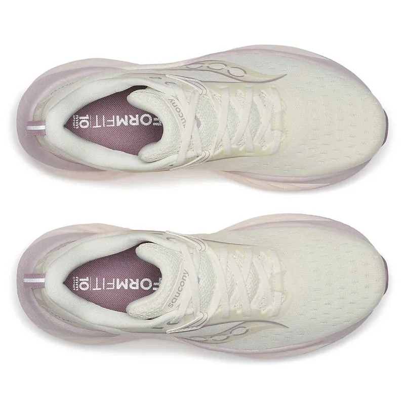 Saucony Triumph 22 B Womens Running Shoes running in a roundabout area shoes bone health