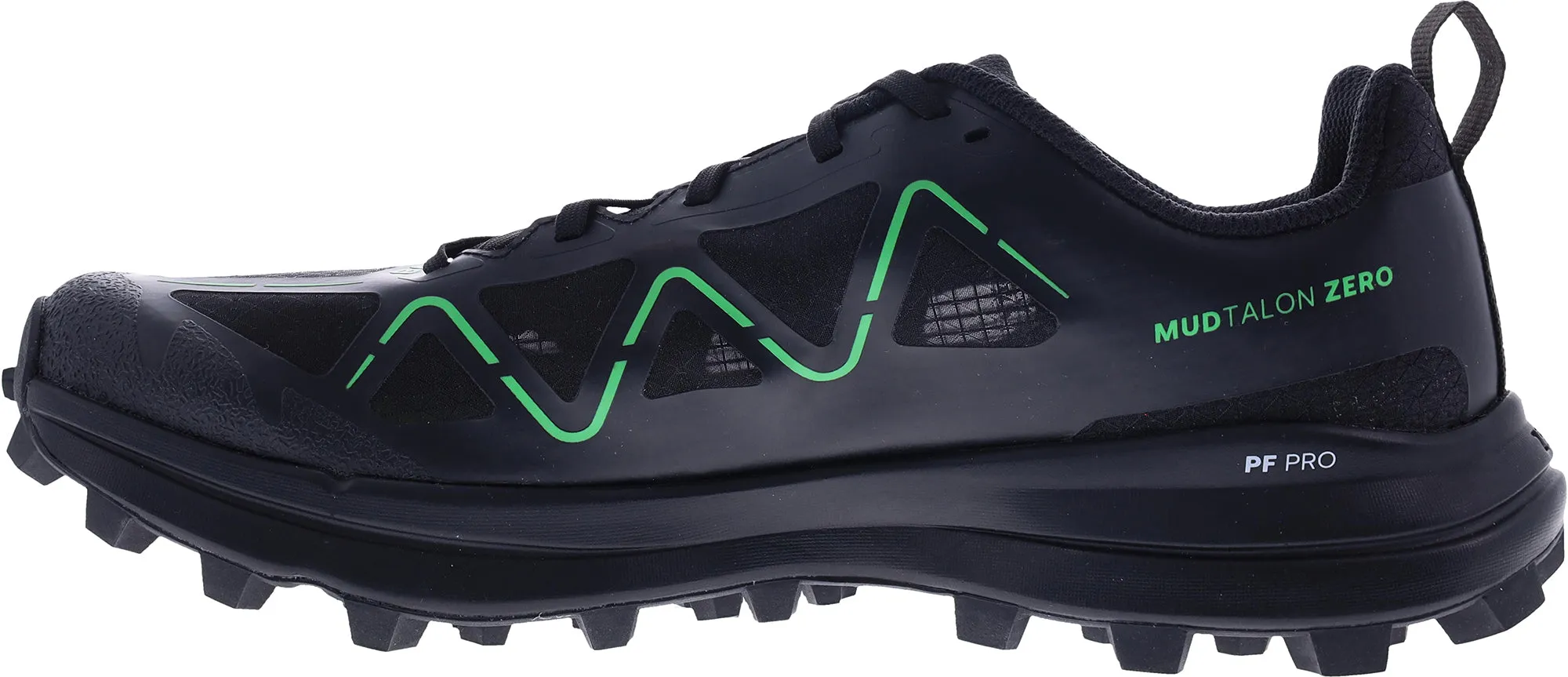 Inov8 MudTalon Zero WIDE FIT Womens Trail Running Shoes - Black Soft Collar Elastic Sole