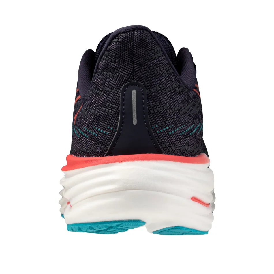 Mizuno Men's Wave Rider 29 Running Shoes in Odyssey Gray/Capri Breeze/Calypso Coral AW25 travel - running shoes Anthropometric