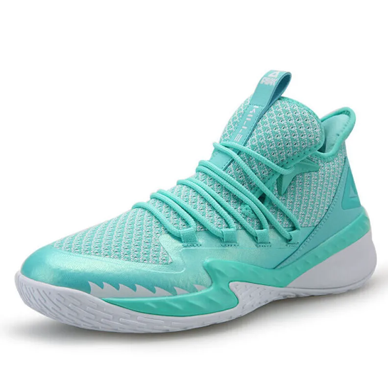 Training Day Use PEAK  Professional Basketball Shoes Mid Sneakers Green