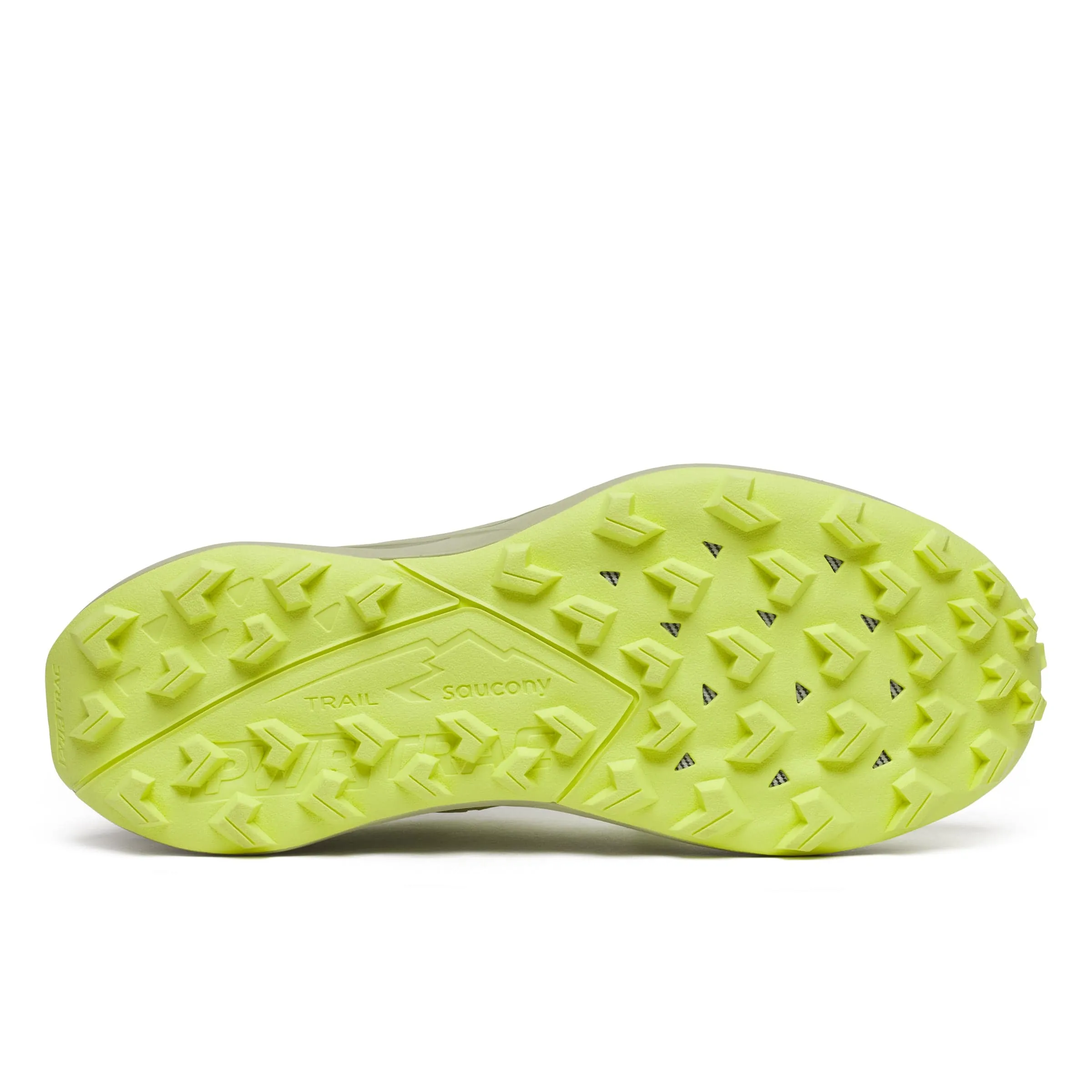 Warm rigid insole shoes Saucony Women's Peregrine 15 Trail Running Shoes in Sunny/Hemlock SS25