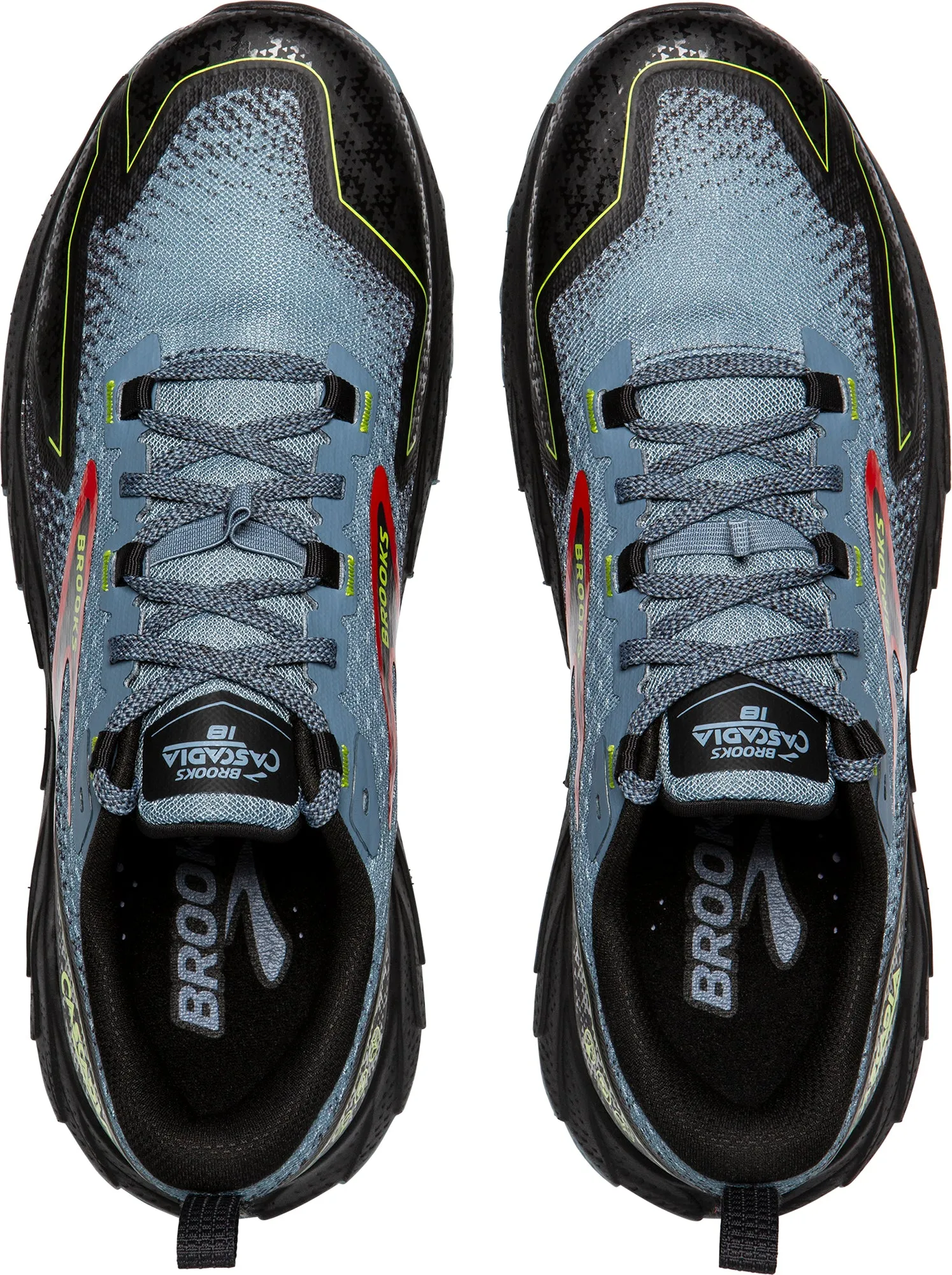 Brooks Cascadia 18 WIDE FIT Mens Trail Running Shoes - Blue Light Step Extreme Motion