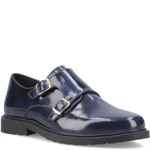 Navy Verity Hi-Shine Monk Shoes Self Love