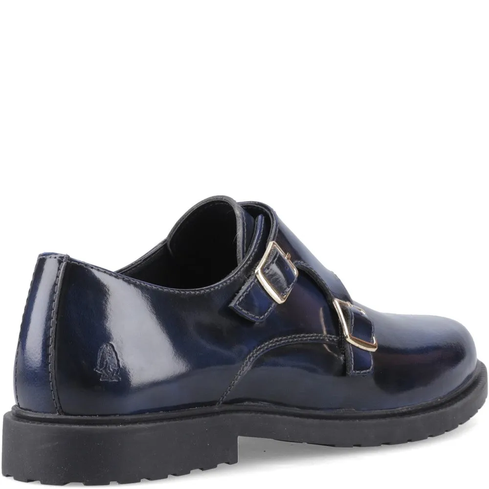 Navy Verity Hi-Shine Monk Shoes slim fit Open Walk