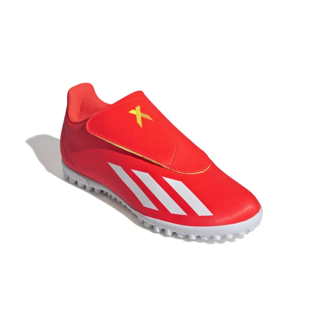 X Crazyfast Club Hook-and-Loop Turf Soccer Shoes mid performance Elastic