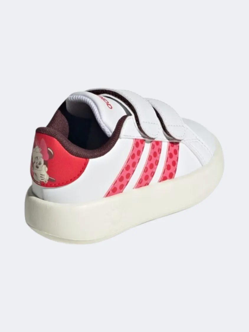 Kick Power Adidas X Disney Minnie Mouse Grand Court Infant Girls Sportswear Shoes White/Pink/Ruby