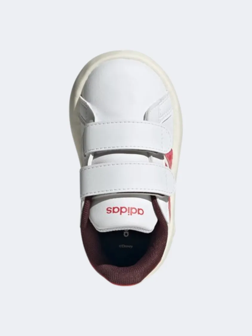 Adidas X Disney Minnie Mouse Grand Court Infant Girls Sportswear Shoes White/Pink/Ruby Teen Edge