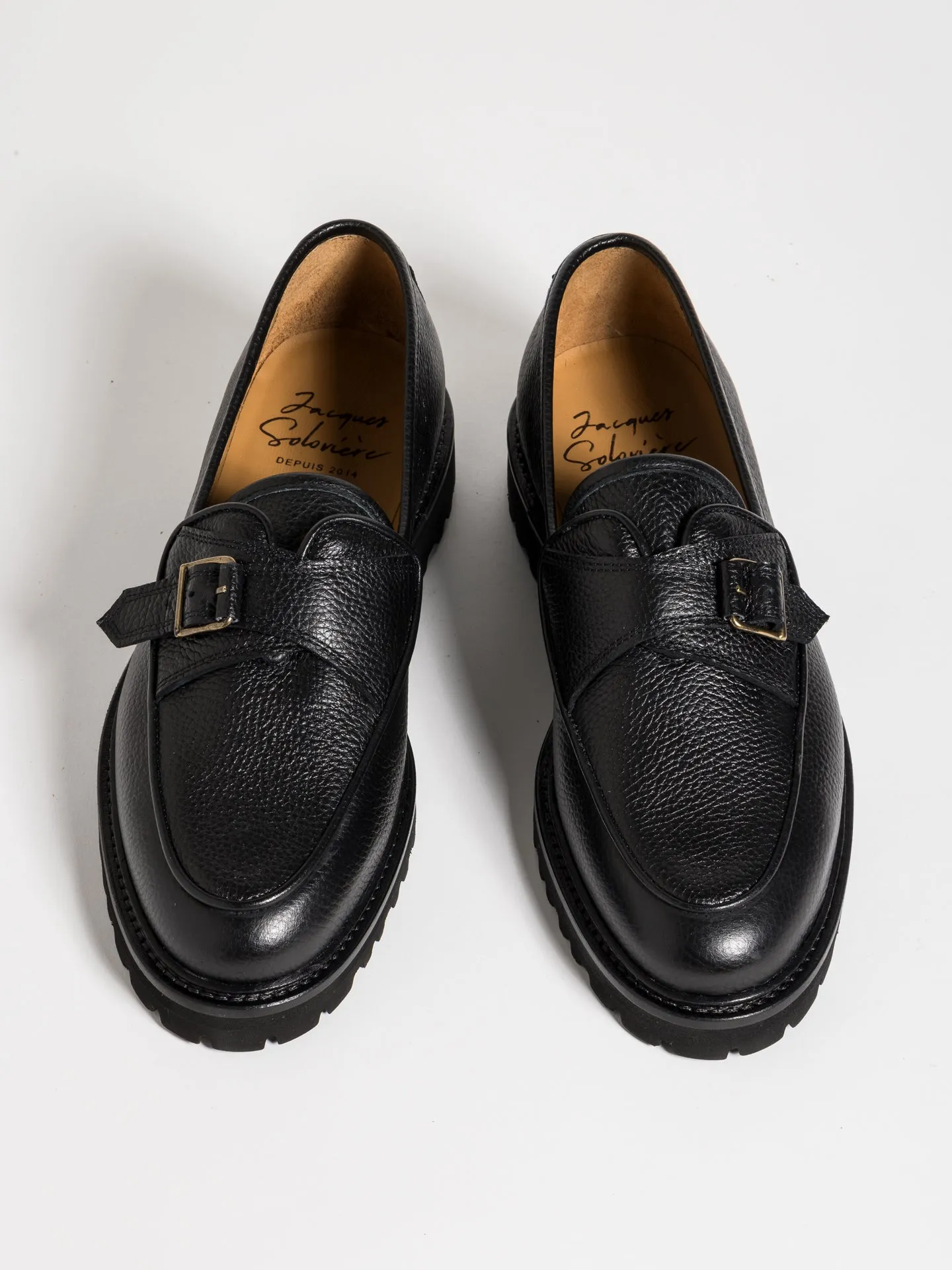 Tailored Footwear elegant design TOMMY LUG BLACK GRAINED