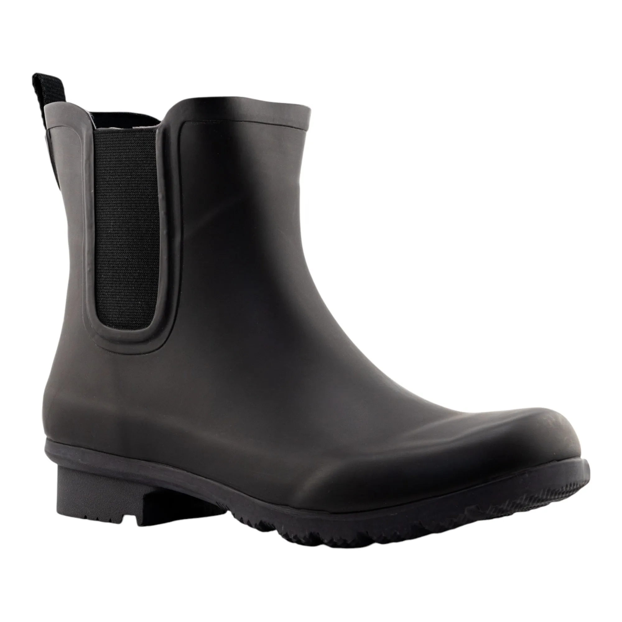 Chic and Simple Quick Style Fix Chelsea Matte Eggplant Women's Rain Boots