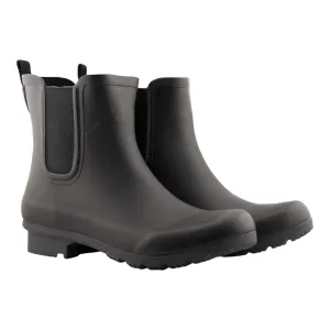Sleek Style Chelsea Matte Eggplant Women's Rain Boots