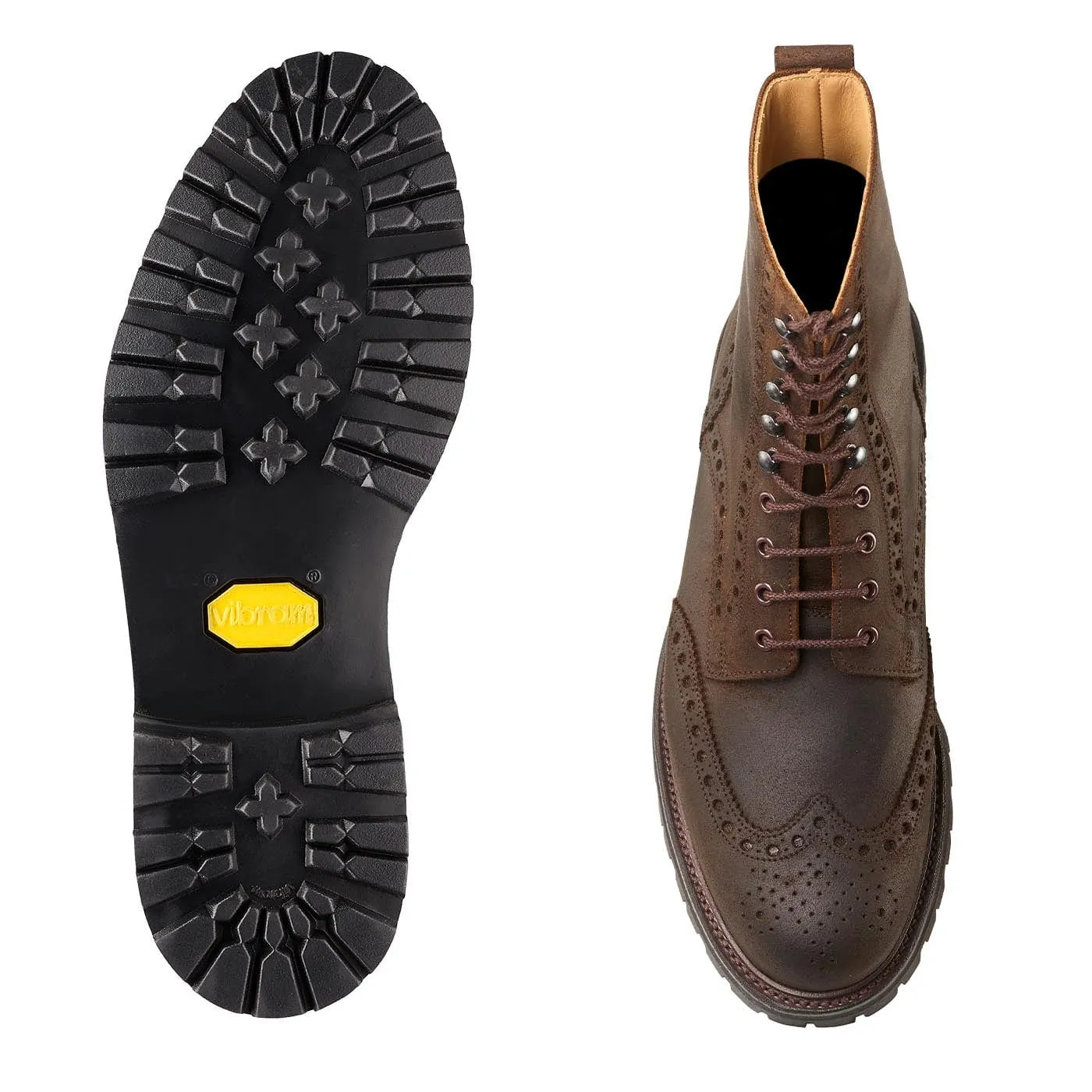 Islay Dark Brown Rough-Out Suede Tailored Footwear