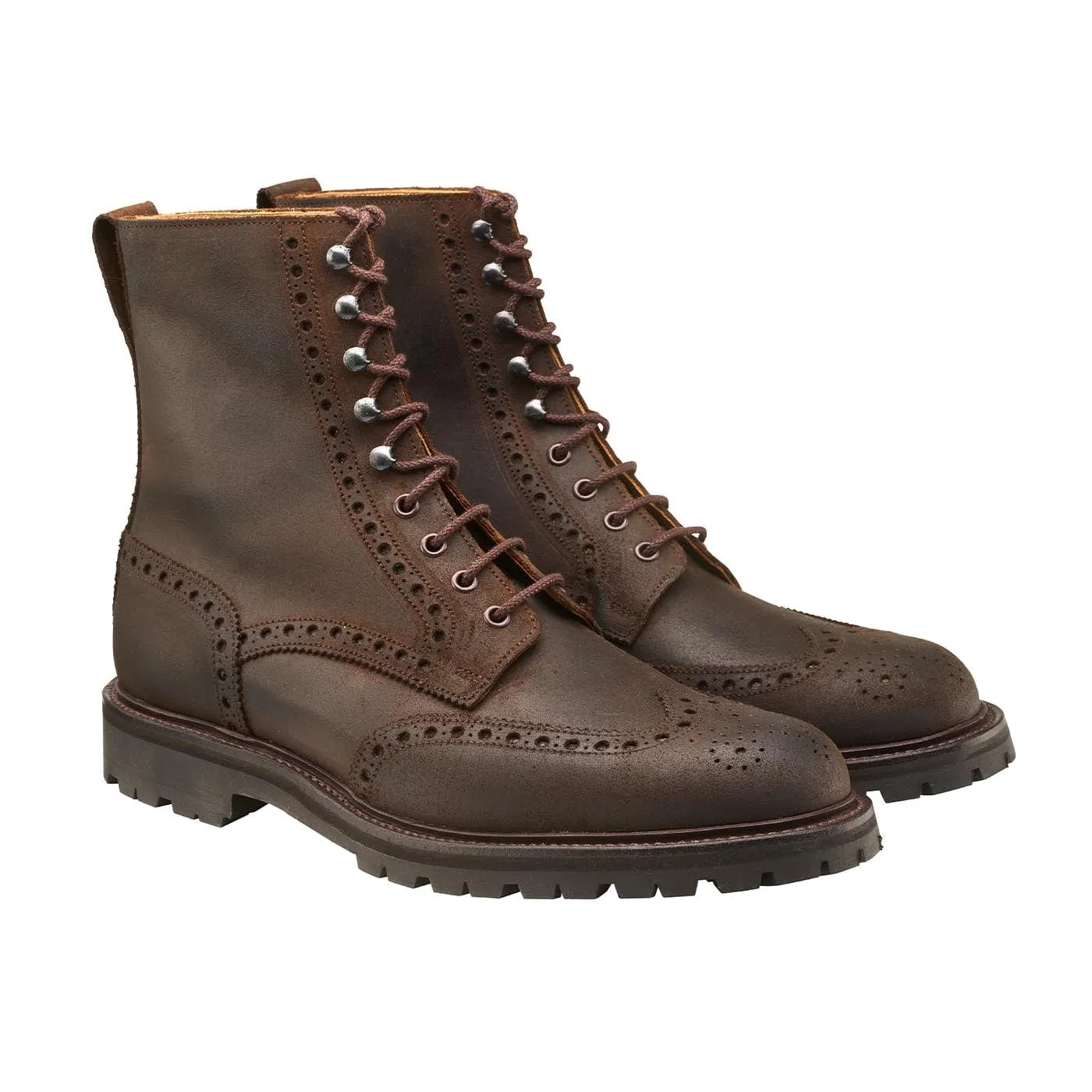 Smooth Tread Islay Dark Brown Rough-Out Suede