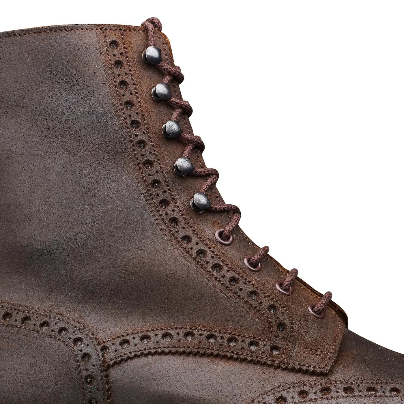 Leather Walks Islay Dark Brown Rough-Out Suede