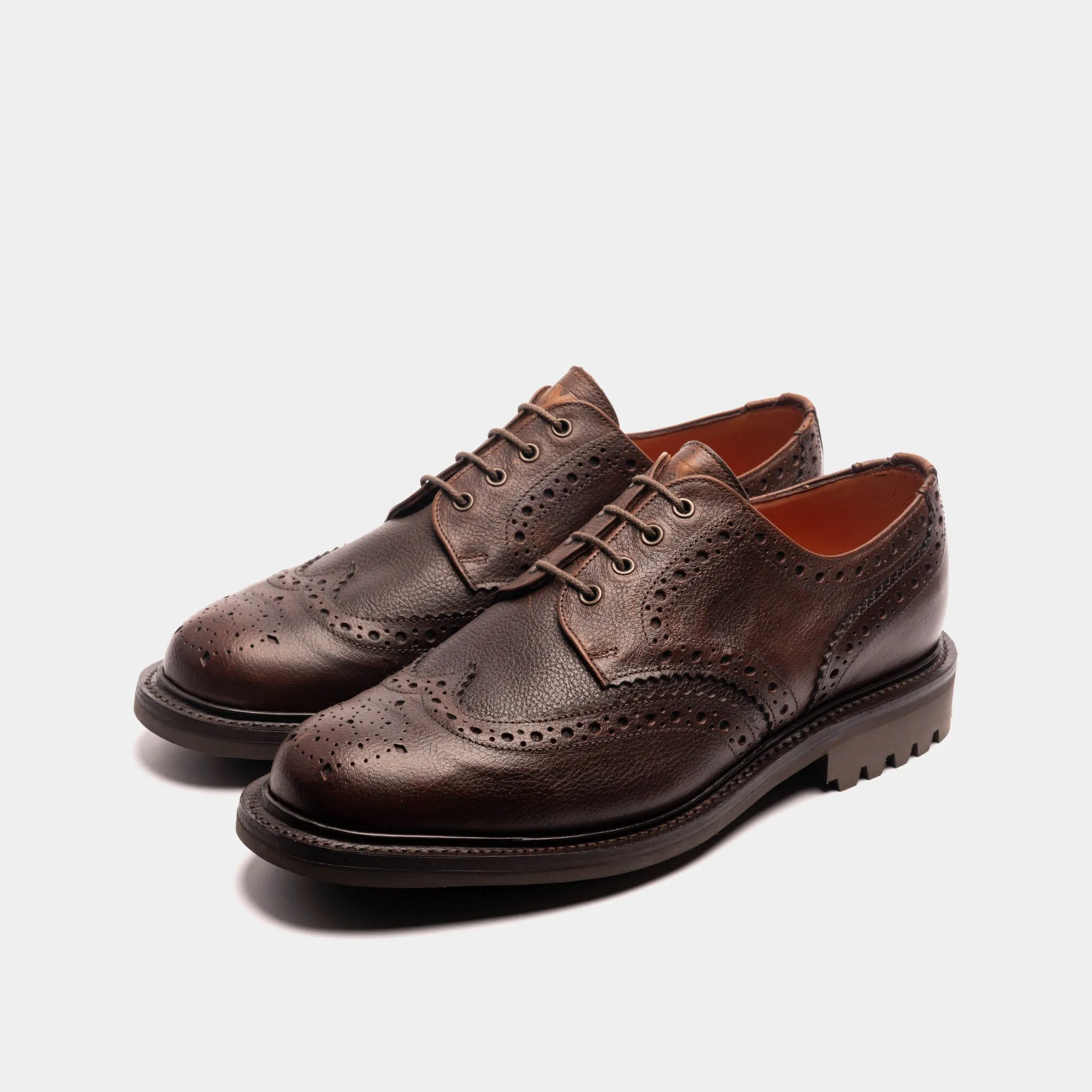 RISHTON // BROWN GRAINED Office Fashion Style Chic Fit Shoes