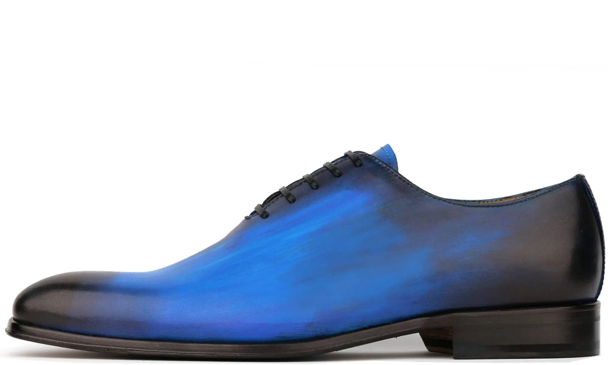 Padded collar Comfy Walk Benson Wholecut Custom Patina Blue