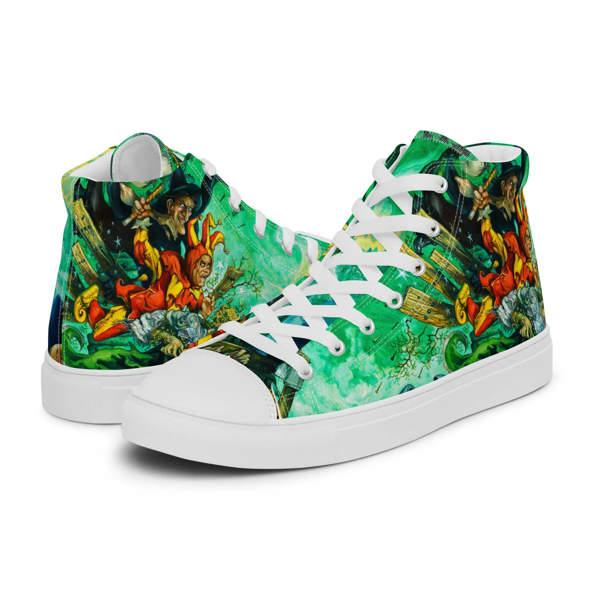 Wyrd Sisters Women??s High Top Canvas Shoes -  Free Shipping *US SIZES SHOWN! USE CHART! Comfortable Fitment