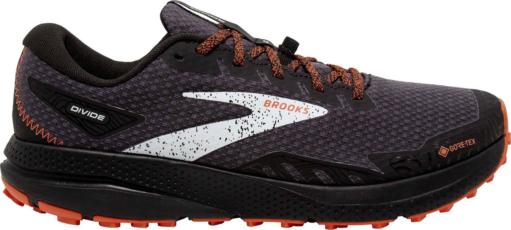 Vented Lining Brooks Divide 4 GORE-TEX Mens Trail Running Shoes - Black