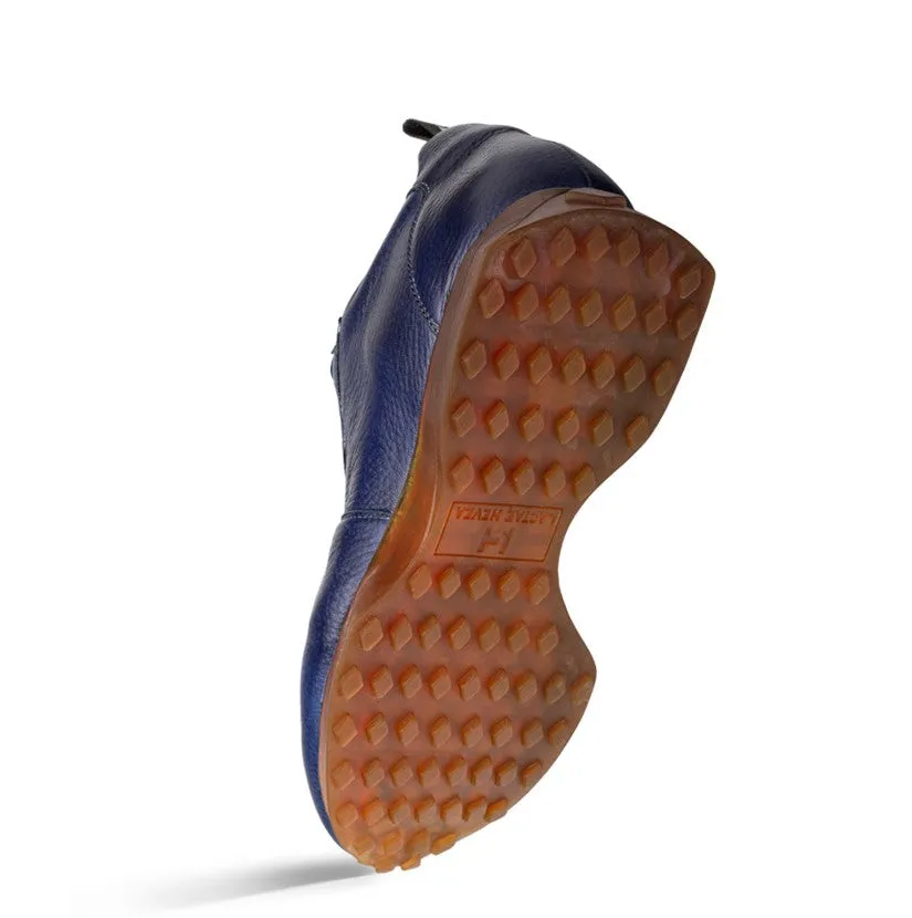 Mezlan "Gerardo" Deerskin Sneaker-Blue Quick Motion