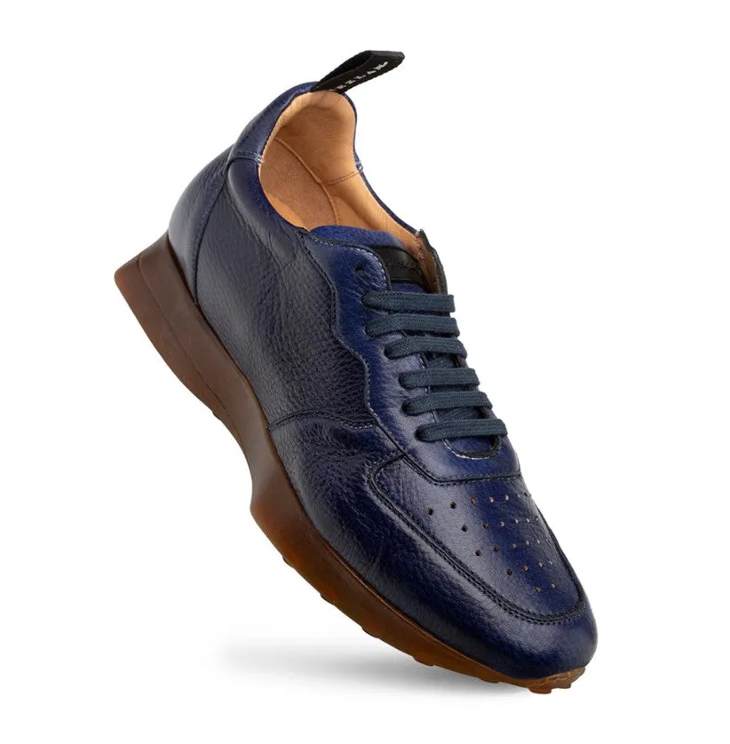 Mezlan "Gerardo" Deerskin Sneaker-Blue Quick Motion