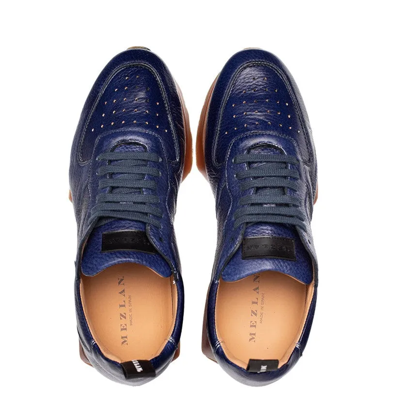 Mezlan "Gerardo" Deerskin Sneaker-Blue Work Ready