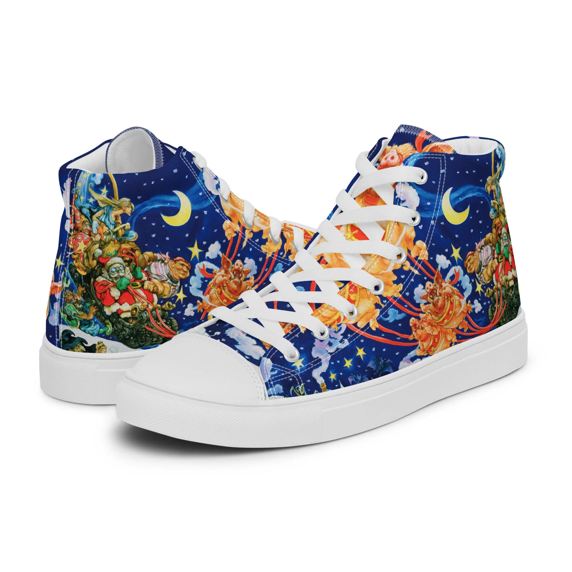 Stand Comfort Men??s Hogfather High Top Canvas Shoes - Free Shipping *US SIZES SHOWN! USE CHART!