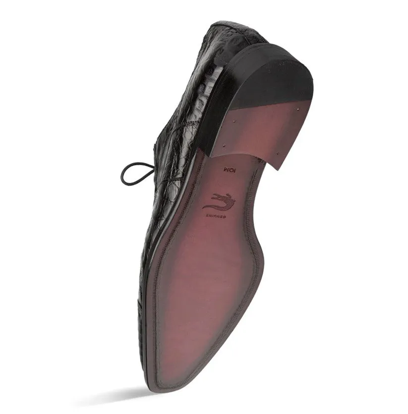 Cushioned Insole forest walk "Giovane" Crocodile Derby Black