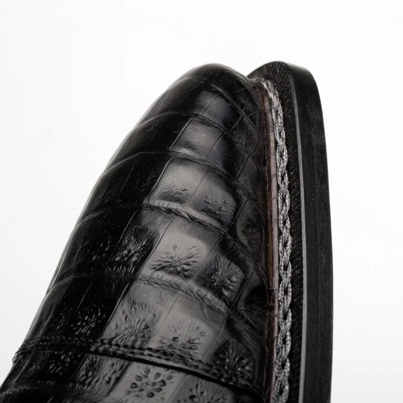 "Giovane" Crocodile Derby Black Indoor