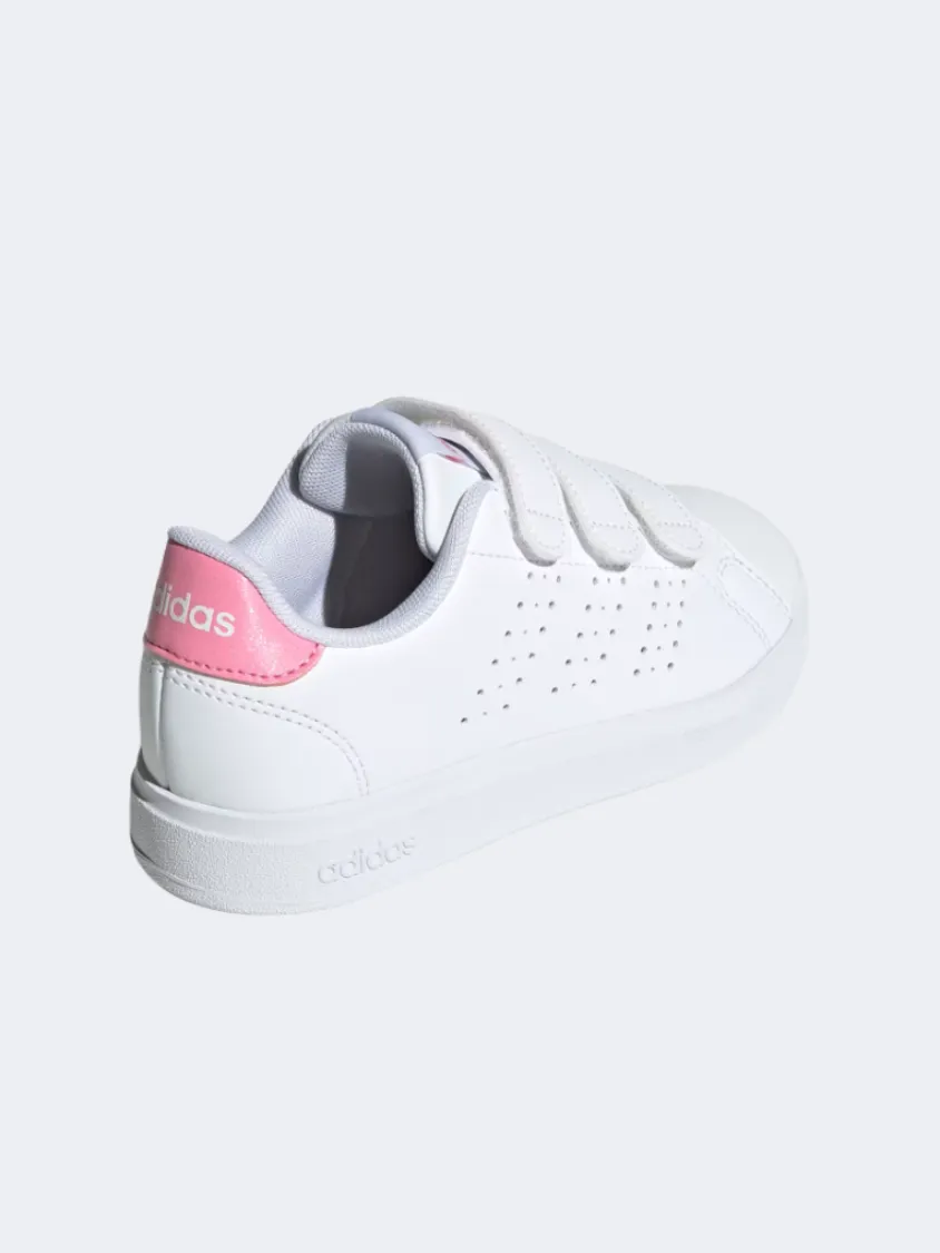 Comfort Platform Adidas Advantage Base 2 Ps-Girls Sportswear Shoes White/Bliss Pink