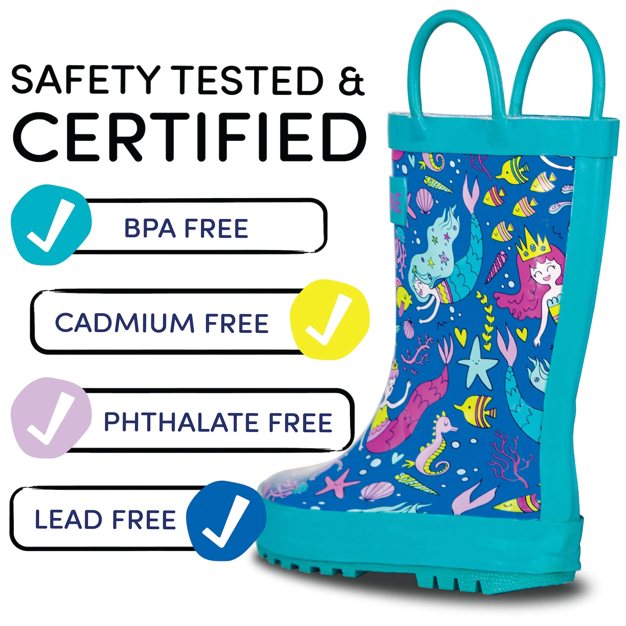 Slip On Boots Urban Style Bootiful Mermaids Rain Boot