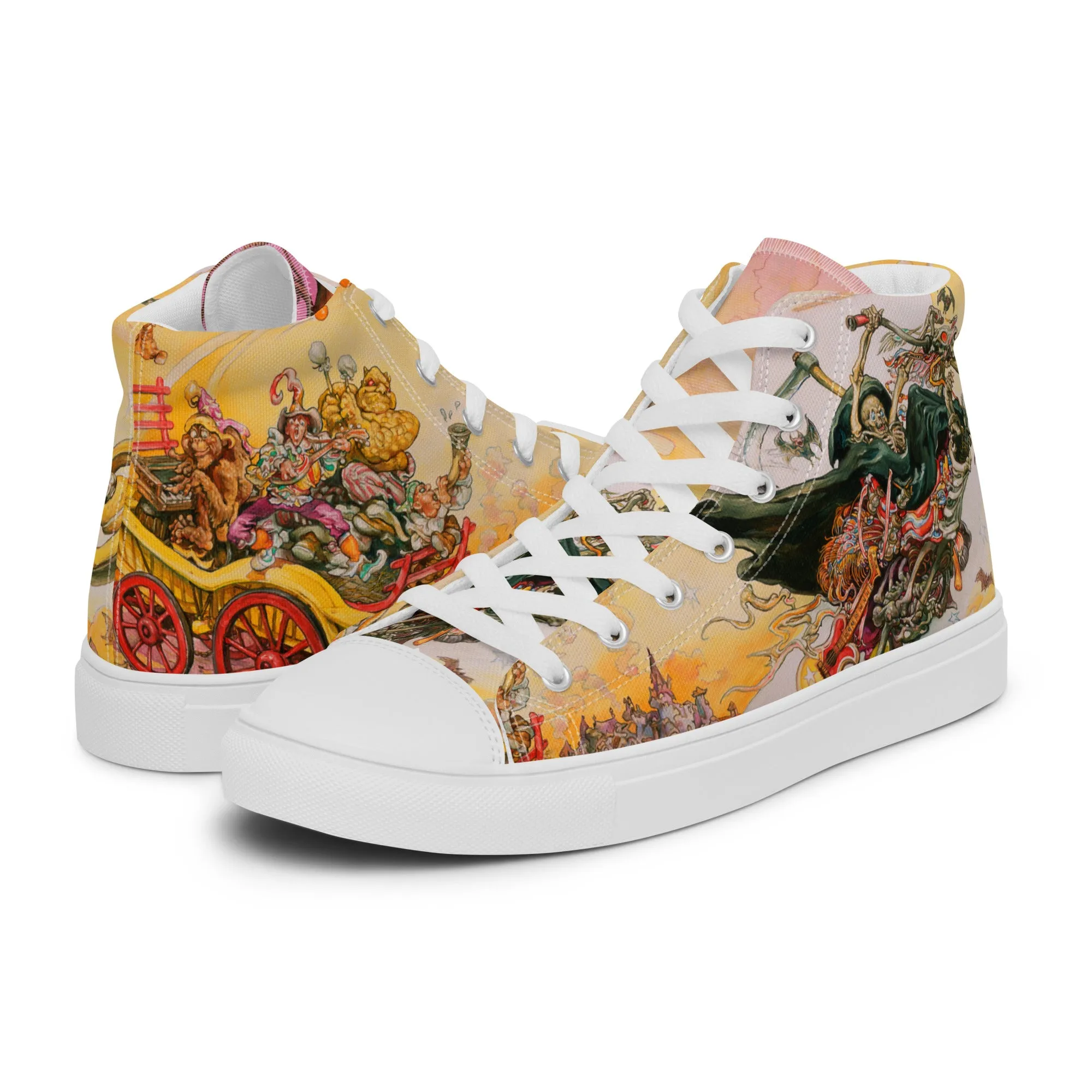 Soul Music Men??s high top canvas shoes - Free Shipping *US SIZES SHOWN! USE CHART! Lifestyle Gear Tropical Feel