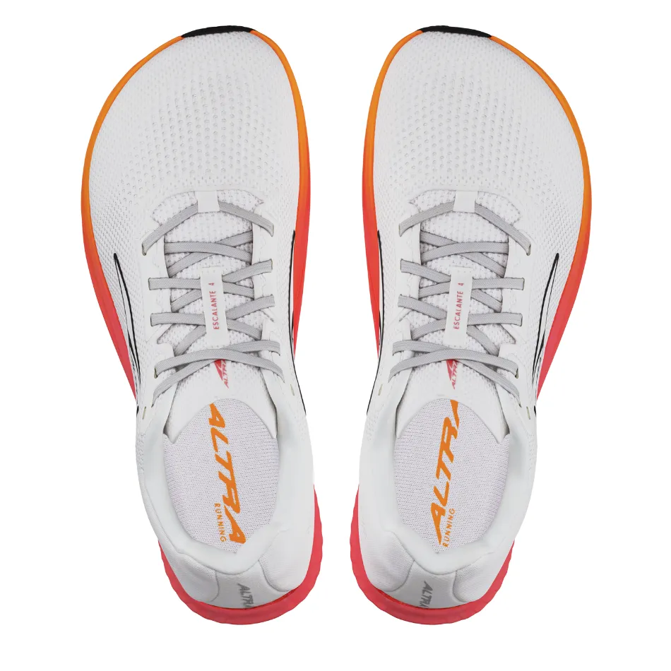 Altra Women's Escalante 4 Running Shoes in White/Orange AW25 Comfortable Foot Arch
