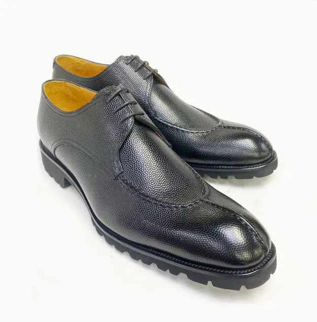 Petite Fit Elastic laces Ugo Vasare "Jayden" Pebble Grain Oxford-Black