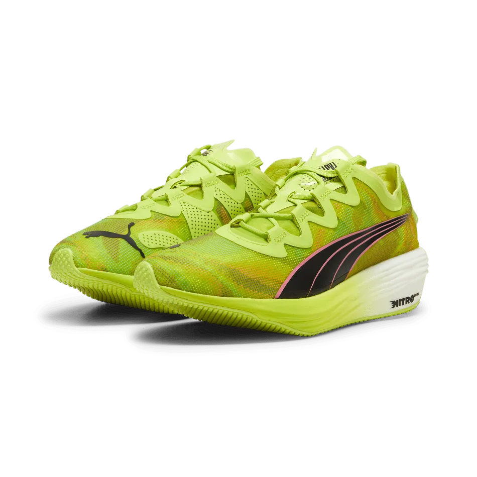 Puma Fast-FWD Nitro Elite Psychedelic Rush Men's  Running Shoes SS24 Lime Pow-Puma Black-Poison Pink Comfort Lightweight