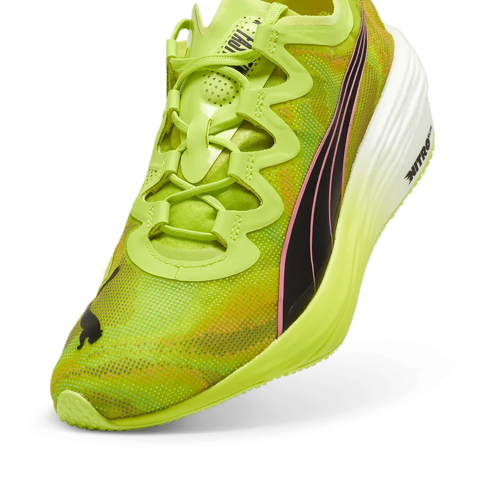 Puma Fast-FWD Nitro Elite Psychedelic Rush Men's  Running Shoes SS24 Lime Pow-Puma Black-Poison Pink Portable Option fitness - club running shoes