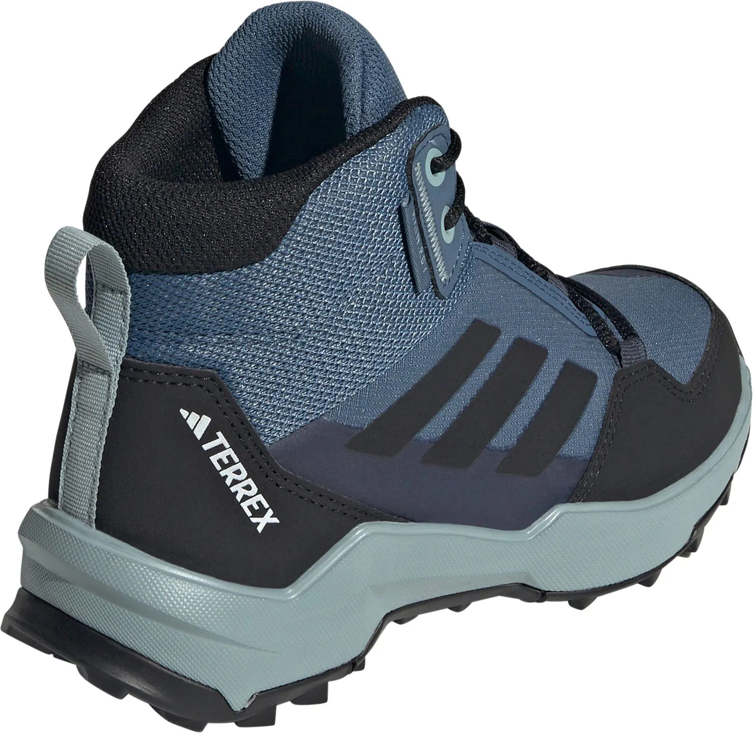 Secure Hold All-Terrain Protection adidas Terrex AX4R Mid RAIN.RDY Junior Walking Boots - Blue