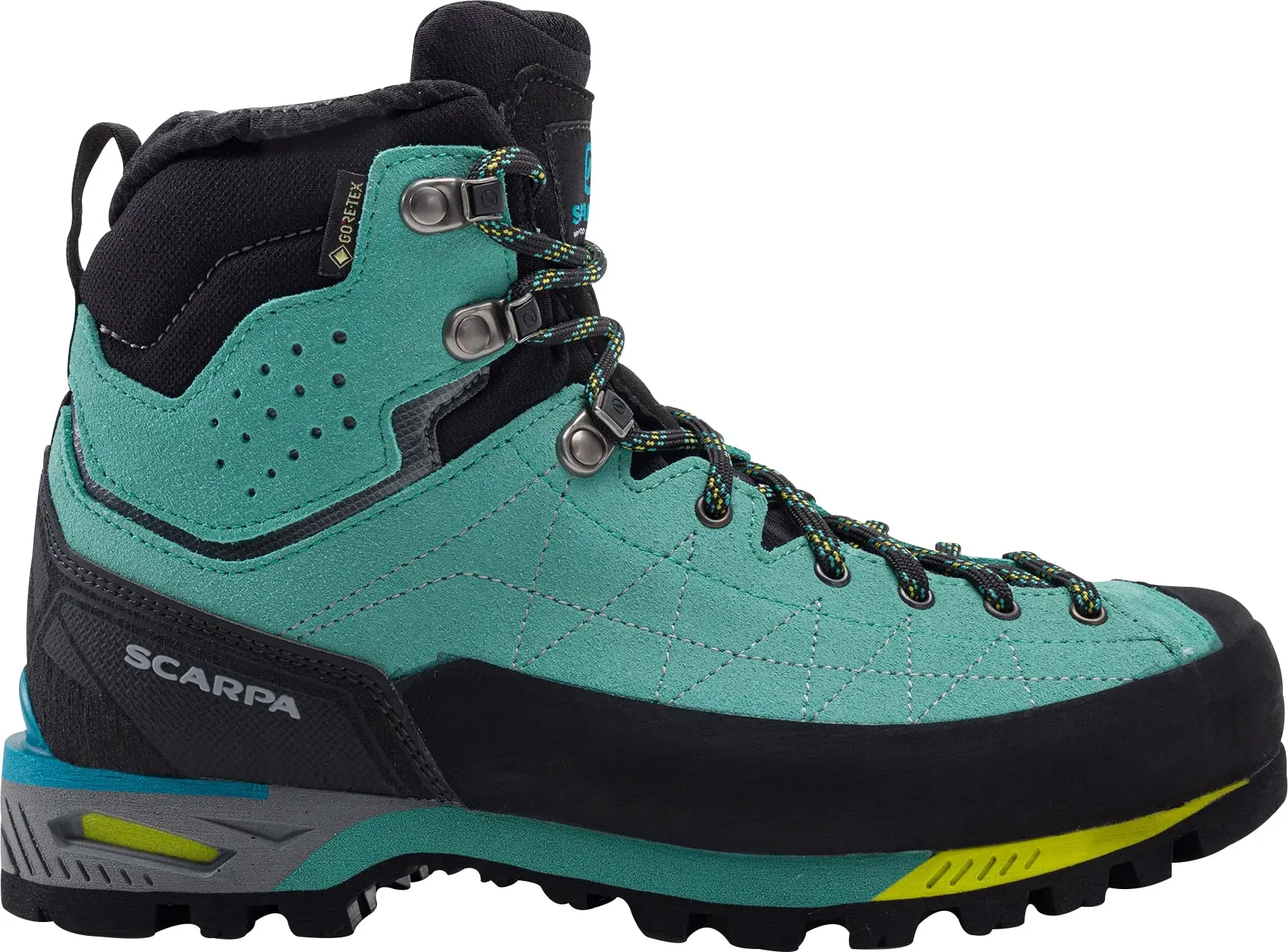 Sturdy sole Long Hike Scarpa Zodiac Tech GORE-TEX Womens Walking Boots - Green